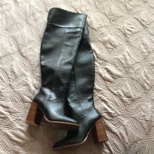 Cute black knee high boots